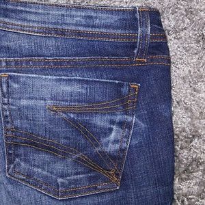 DYLAN GEORGE Low-Rise Destructed Skinny Jeans